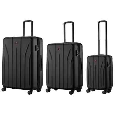 Набор чемоданов Wenger Oryson 3 в 1 (S,M,L) пластик, 4 колеса, чорний (653171) Винница
