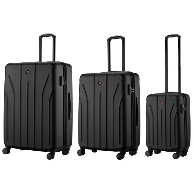 Набір валіз Wenger Oryson 3 в 1 (S,M,L) пластик, 4 колеса, чорний (653171) Вінниця - фото 1