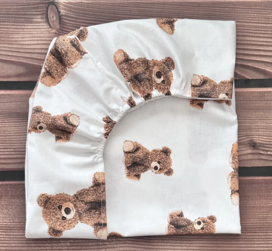 Сменная простынь на резинке для детской кроватки 120х60 см BST Bear Кривой Рог