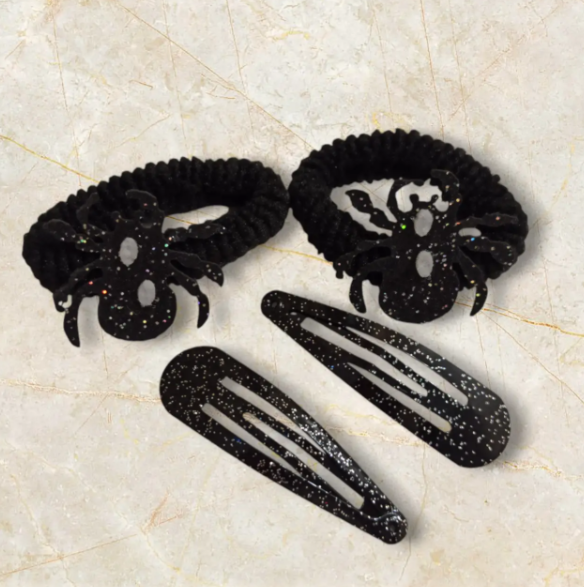 Заколки на Хэллоуин с резинками Пауки one size черный Киев - изображение 1