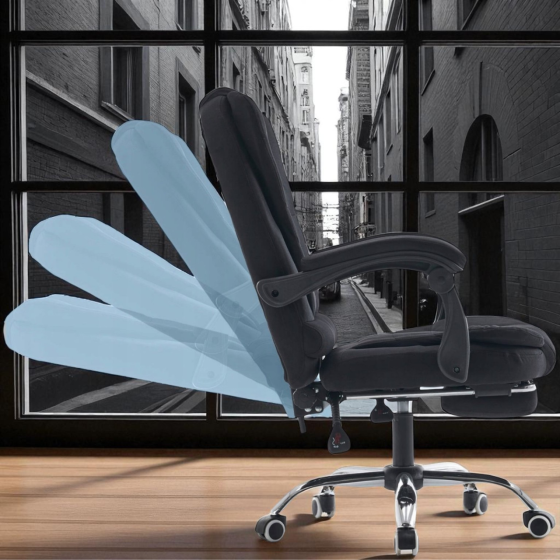 Кресло КОМПЬЮТЕРНОЕ офисное ортопедическое эргономичное компьютерное мягкое с подставкой для ног и массажером Львов