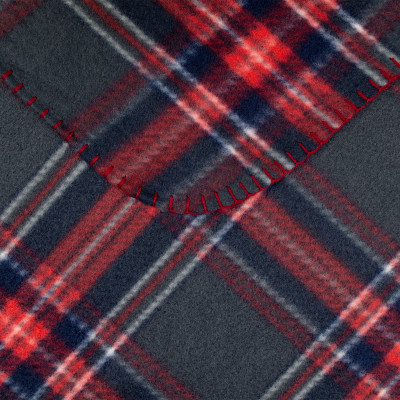 Плед Home Line флісовий Полар клітина червоно-сірий, 130х160см (164475) Вінниця - фото 2