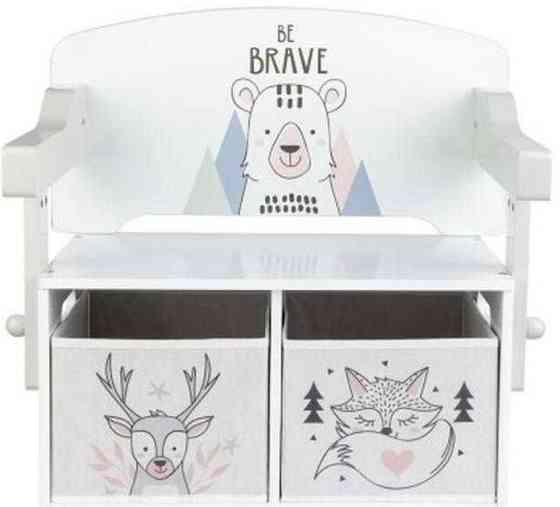 Дитяча парта 2 в 1: лава з ящиками для іграшок та книг Livarno Home. Харків