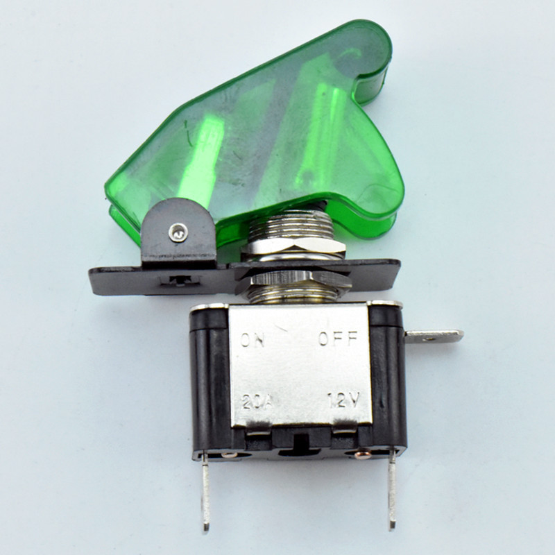 Зеленый тумблер питания с LED подсветкой 12В 20А Киев - изображение 6