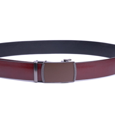 Ремень Vintage Мужской c пряжкой-автомат Коричневый (20339) Винница - изображение 3