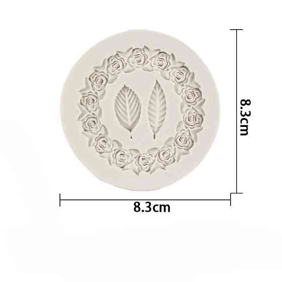 Молд силиконовый для цветов 83 мм серый Киев