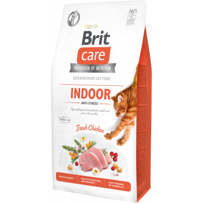 Сухий корм для кішок Brit Care Cat GF Indoor Anti-stress 7 кг (8595602540846) Вінниця - фото 1