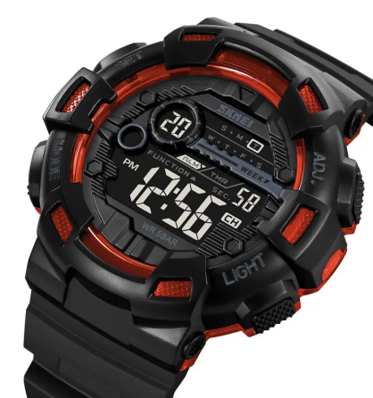 Годинник чоловічий спортивний наручний Skmei 2110 (Чорний з помаранчевим) Вінниця