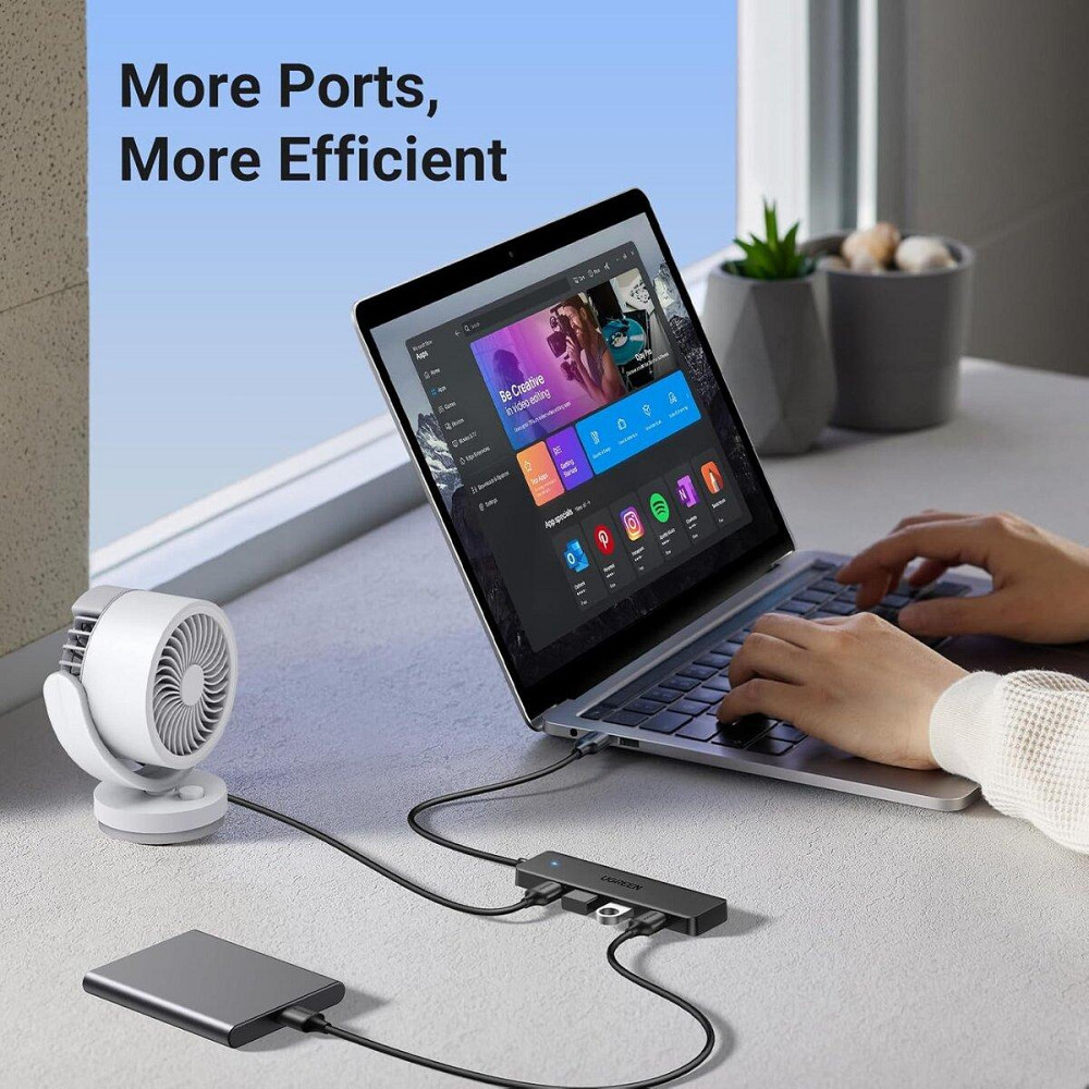 Хаб адаптер перехідник UGREEN 4-Port USB 3.0 Hub UGR-35574 Одеса - фото 7