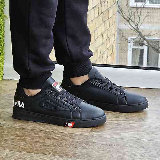 Мужские Кроссовки FILA Черные Кеды Фила Кожаные (размеры: 40,41,42,43,44) Видео Обзор Днепр