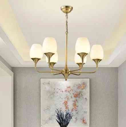 Светодиодная люстра Георгина 5035 (Золотая) на 5 плафонов Киев