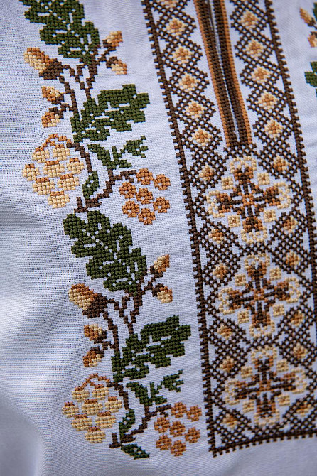 Вишиванка для дівчаток-підлітків лляна з довгим рукавом, біла - Київ - фото 2