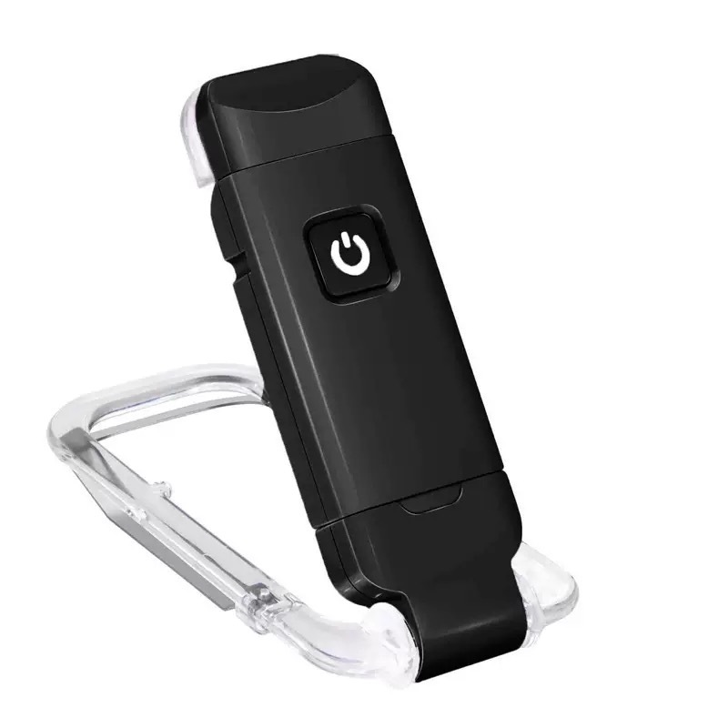 Акумуляторна LED лампа прищепка для читання USB, портативний ліхтарик для книги, 3 режими, чорна Київ - фото 2