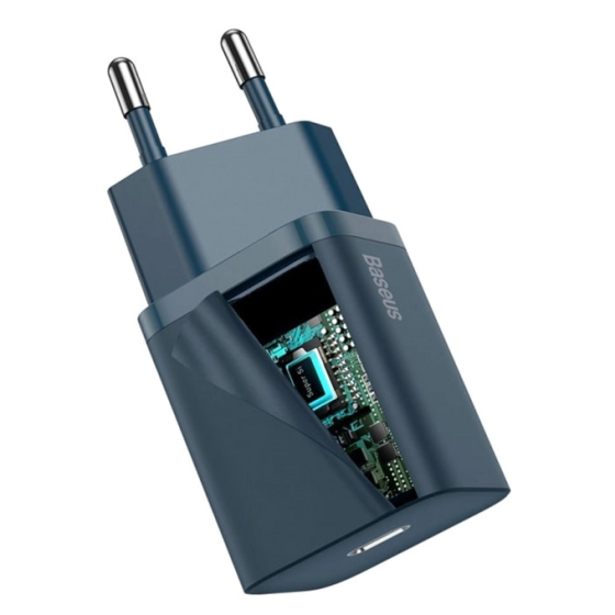 Мережевий зарядний пристрій Baseus Super Si Quick Charger 1C 20W EU, колір блакитний CCSUP-B03 Одеса