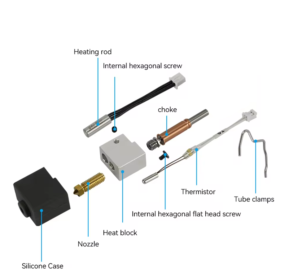 Хотенд Kingroon для 3д принтера Kobra 3 / Kobra 3 combo з біметалевим горлом Київ - фото 2