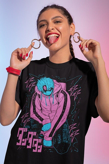 Футболка з аніме принтом Евіл Ейе Аніме Хоррор оверсайз (S/M/L) Чорний AnimeJ0514 Дніпро - фото 1