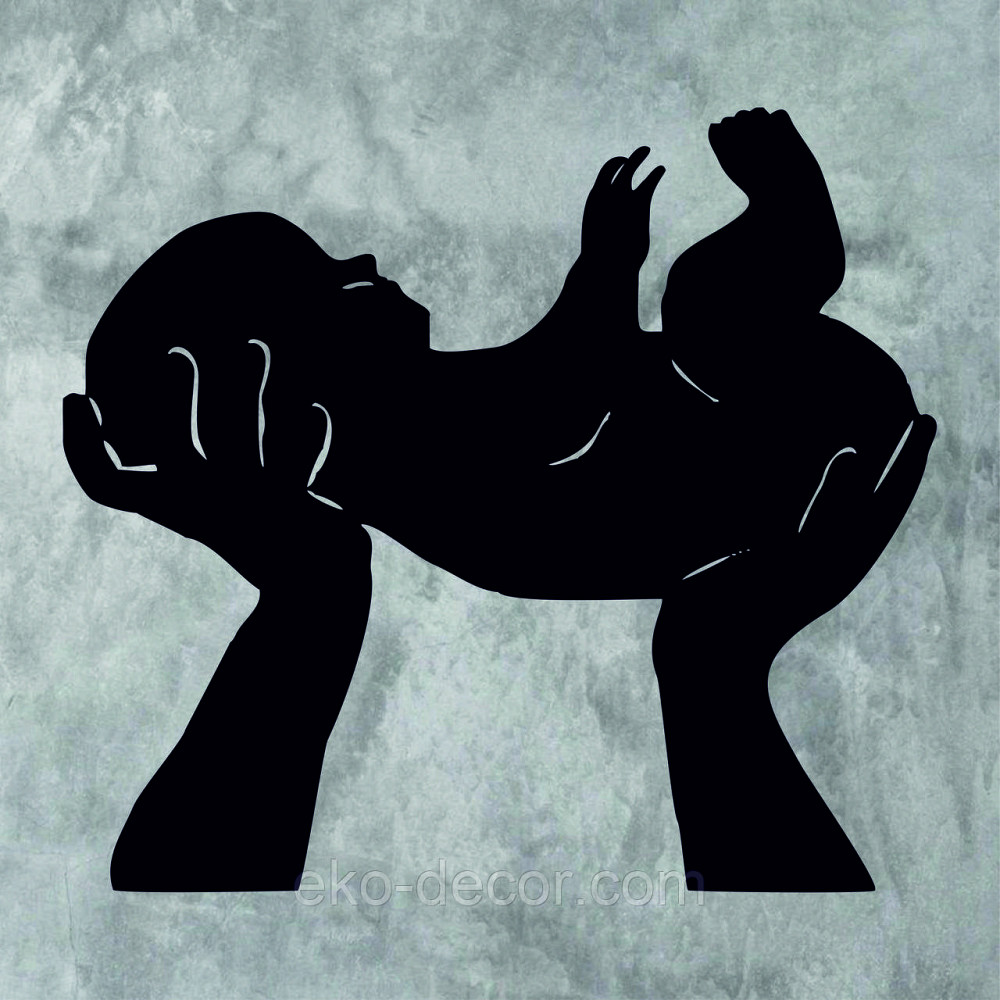 Декоративное настенное Панно «Дитя», Декор на стену 110*98 см, Черный Киев - изображение 6