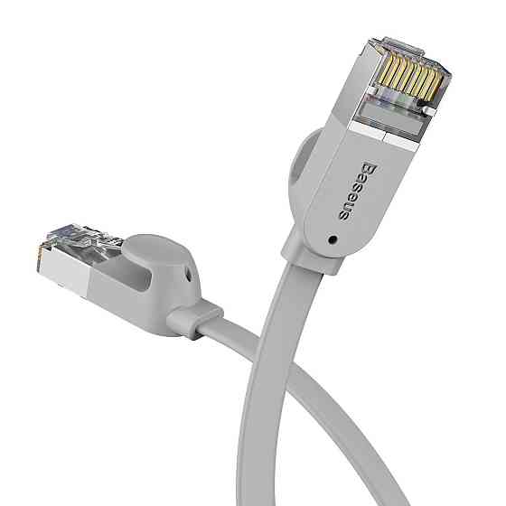 Патч-корд Baseus мережевий кабель Ethernet Cat6 RJ 45 Gigabit Network PCWL-D0G (Сірий, 5м, Плоский) Миколаїв