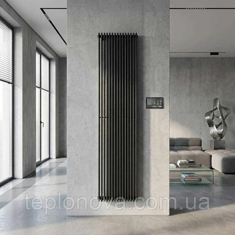 Дизайнерский радиатор 1800/560 (мм) черный мат IDEALE GIULIA (универсальное подключение) 12 20/1800/560 Черновцы - изображение 5
