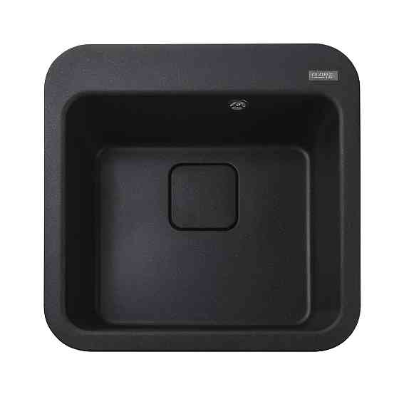 Гранітна мийка Globus Lux BARBORA чорний металік 510х510 мм-А0001 Київ