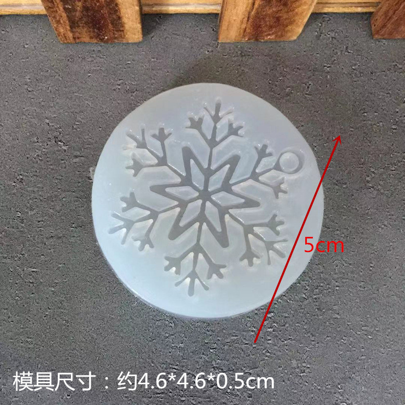 Молд снежинка новогодний 50 мм серый Киев - изображение 2