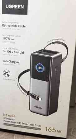 UGREEN Nexode 20000mAh 165W Power Bank з вбудованим кабелем. Харків