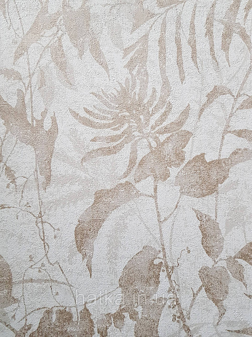 Шпалери вінілові на флізеліні AS creation Metropolitan stories By Time 0,53х10 листя гілки золотисті білі Київ - фото 1