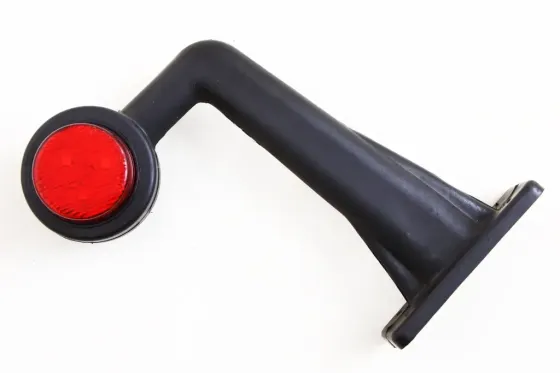 Габаритний бічний ріжок 19см диодний кривий червоний/білий Вінниця