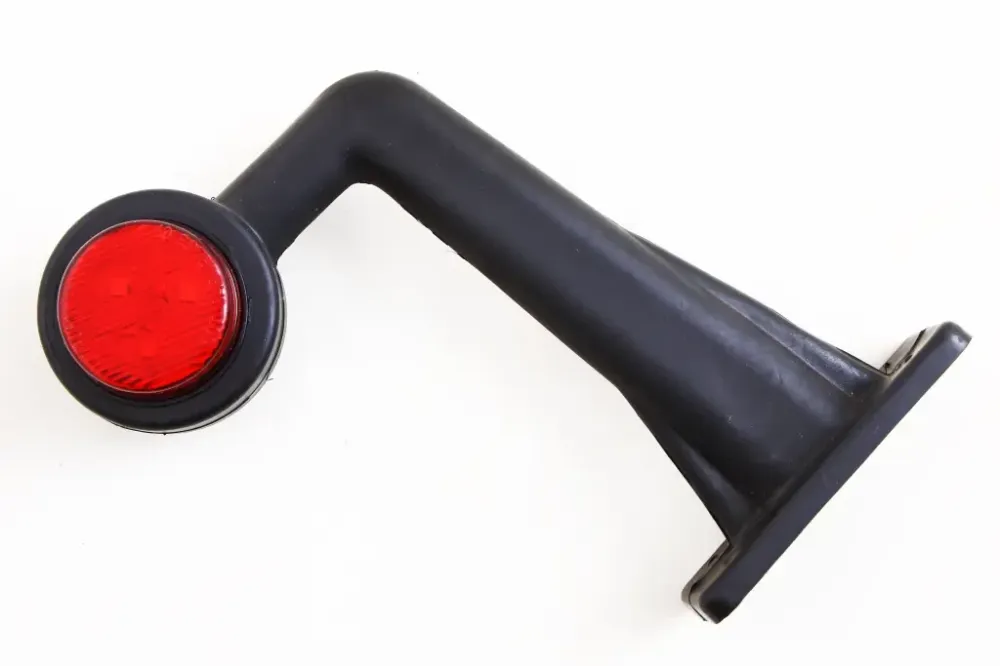 Габаритний бічний ріжок 19см диодний кривий червоний/білий Вінниця - фото 1