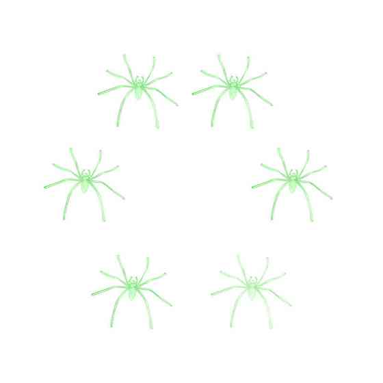 Павуки на Хелловін фосфорні 10 штук 50 на 48 мм салатовий Київ