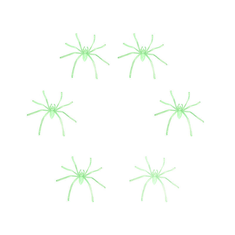 Павуки на Хелловін фосфорні 10 штук 50 на 48 мм салатовий Київ - фото 5