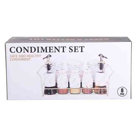 Набір спецій з підставкою та пляшками для олії і оцту Київ