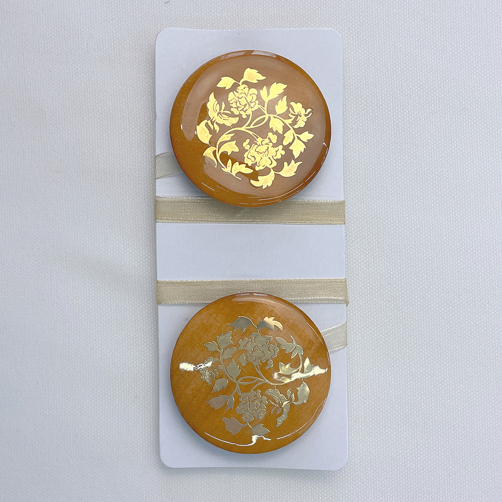 Магніти для штор і гардин Карпати набір 2 шт Коричневий з золотистим (81-262) Київ - фото 7