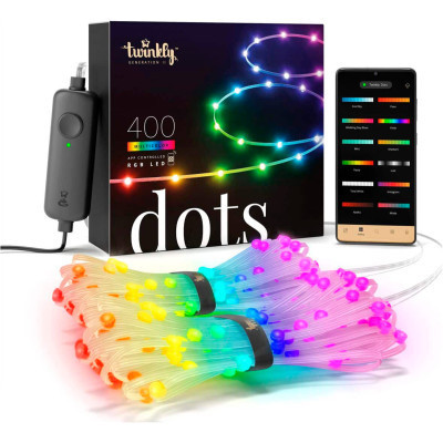Гирлянда Twinkly Smart LED Dots Lights RGB 400 Gen II, IP44, 20м, прозрачный (TWD400STP-TEU) Винница - изображение 8