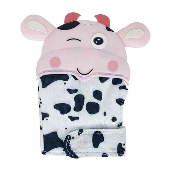 Прорізувач-рукавичка "Корівка" MGZ-0405(Pink) на липучці Вінниця