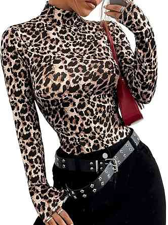 Боди с длинным рукавом леопардовый XL Киев
