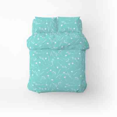 Постільна білизна Home Line Волошки бірюзовий, бязь, полуторний (181396) Вінниця