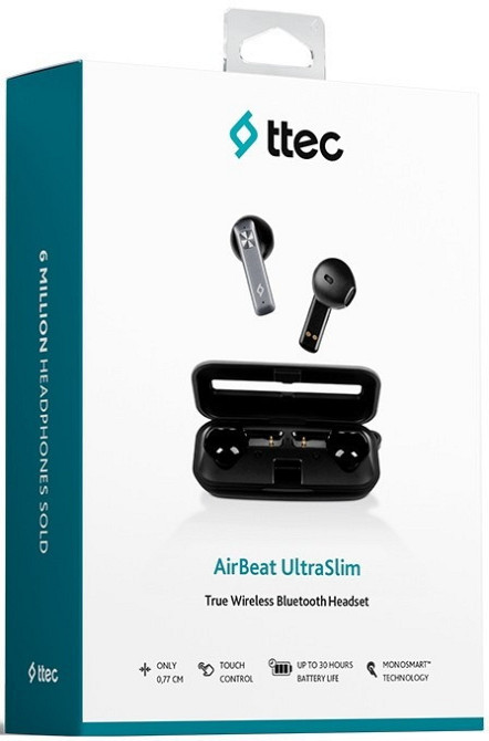 Bluetooth-гарнітура Ttec AirBeat UltraSlim Space Gray (2KM136UG) немає даних Харьков - изображение 6