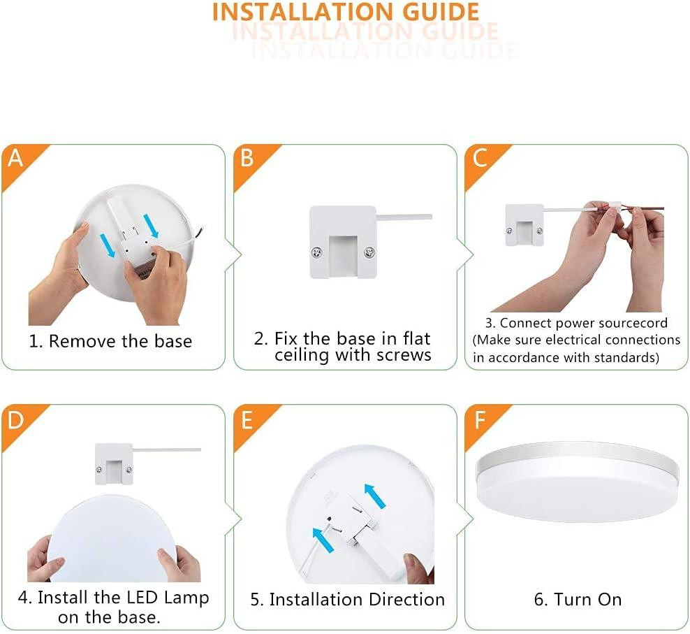 Светильник потолочный круглый LED 23 см, 36W, холодный белый свет 6500K, встроенная светодиодная лампа, люстра Киев - изображение 9