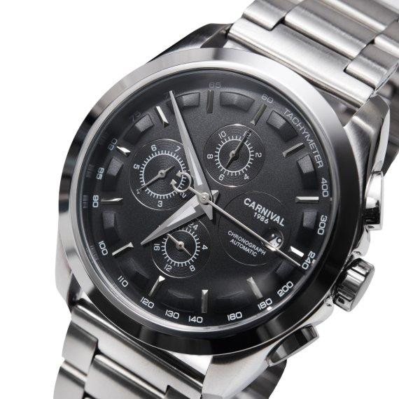 Часы мужские механические Carnival Genius Prime Silver (2 ремешка) Винница - изображение 2