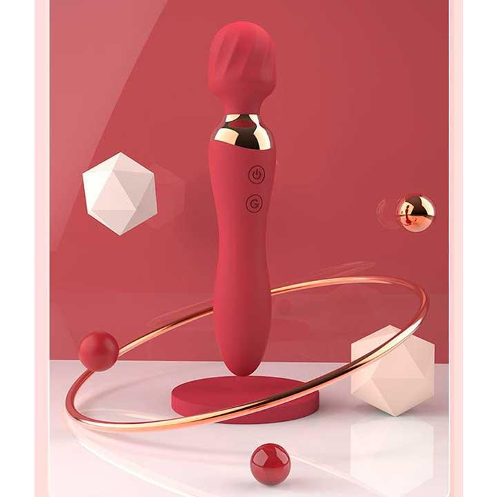 Двосторонній вібратор Night stories USB - Червоний - Вібратори Вінниця - фото 1