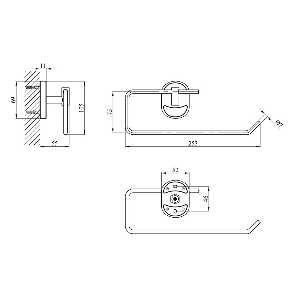 Тримач для туалетного паперу Kroner KRM Elbe - ACC2903-3 Київ - фото 2