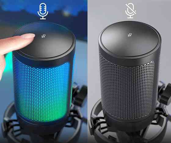 Микрофон конденсаторный игровой с поп-фильтром Fifine A6 RGB Ampligame Киев