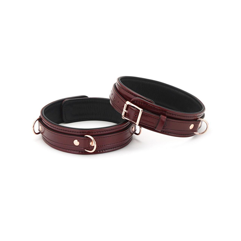 Фіксатори для стегон Liebe Seele Wine Red Thigh Cuffs L Size, натуральна шкіра Sex Aura Київ - фото 1