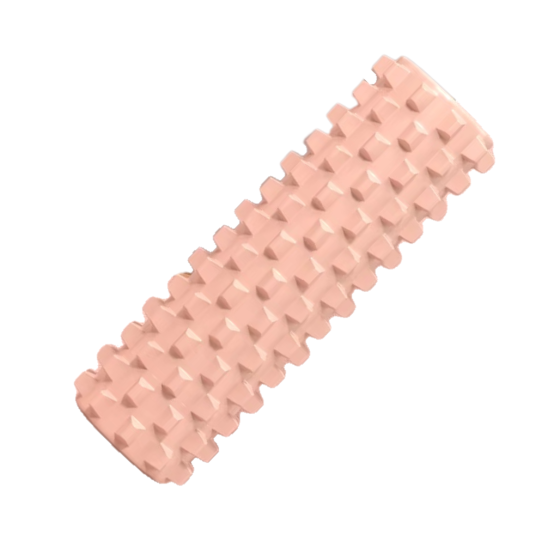 Ролик массажный для йоги и фитнеса,валик гимнастический, розовый 45 х 14,5 см 2063_Pink Каменец-Подольский