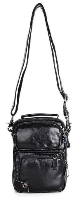 Сумка чоловіча Vintage 14437 Чорна Київ - фото 9