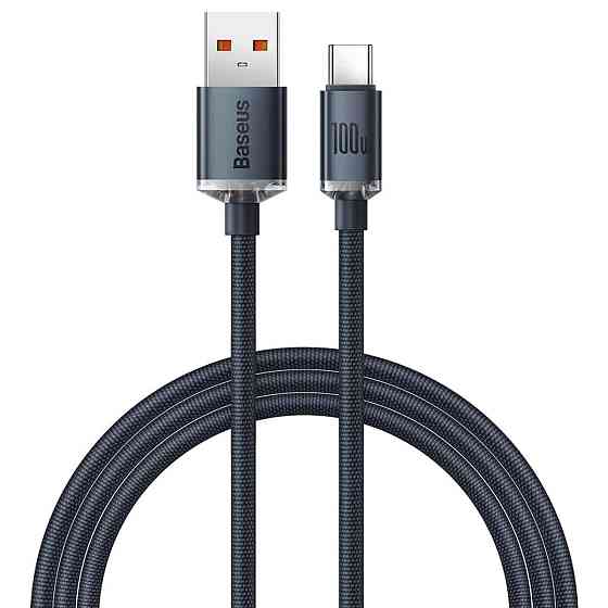 Кабель Baseus Crystal Shine Series Fast Charging Data Cable USB to Type-C 100W 1.2m Black Київ