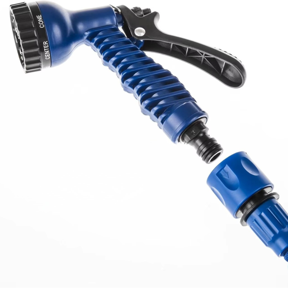 Шланг для саду і городу поливний робоча довжина до 22,5 м набір з розпилювачем, розтяжний, гнучкий, садовий синій Кам'янець-Подільський - фото 8