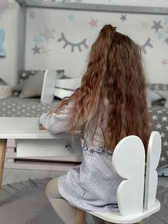 Дитячий стіл з ящиком та стільчик "Метелик", білий Київ