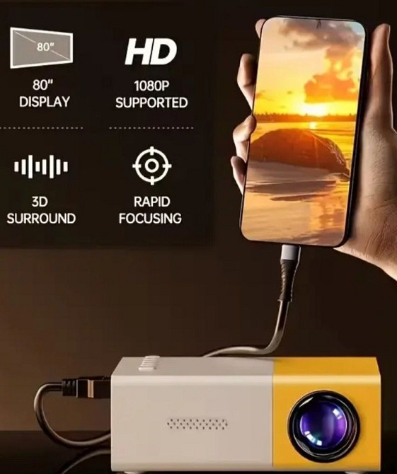 Проектор домашний с питанием от павербанка. Харьков - изображение 4